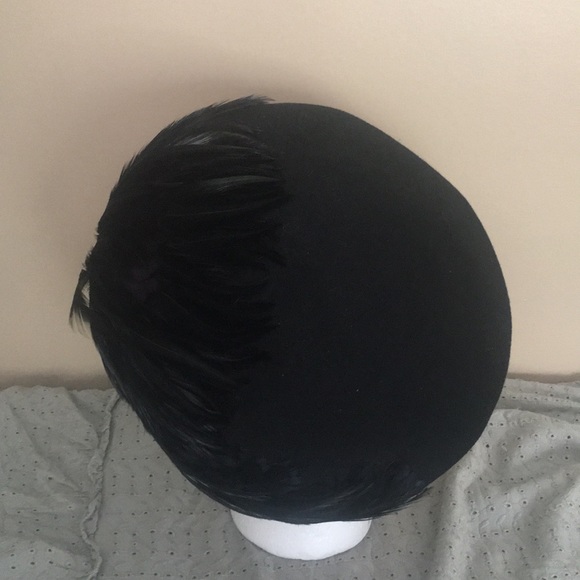 Wool and Feather Black Vintage hat main image 12